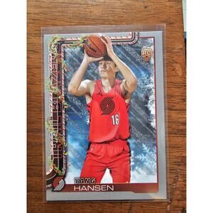 Yang Hansen - 2025-26 Topps Holiday #H176 - Glitter Silver - Trail Blazers - NBA